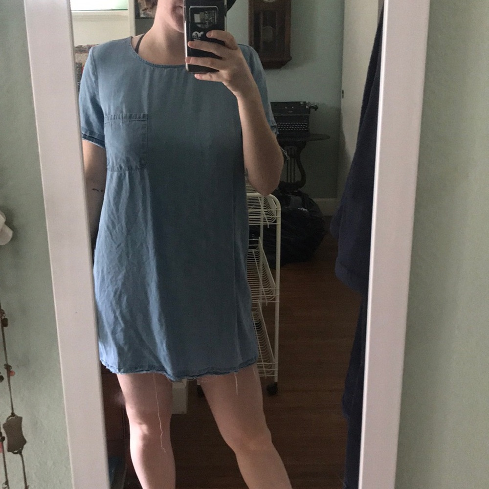 Cute denim shirt dress